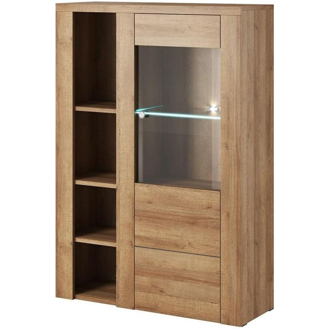 Arredo per soggiorno rovere con illuminazione LED