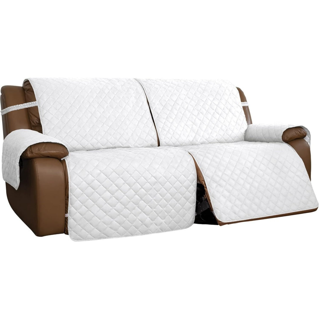 Divano confortevole reclinabile con poggiapiedi bianco