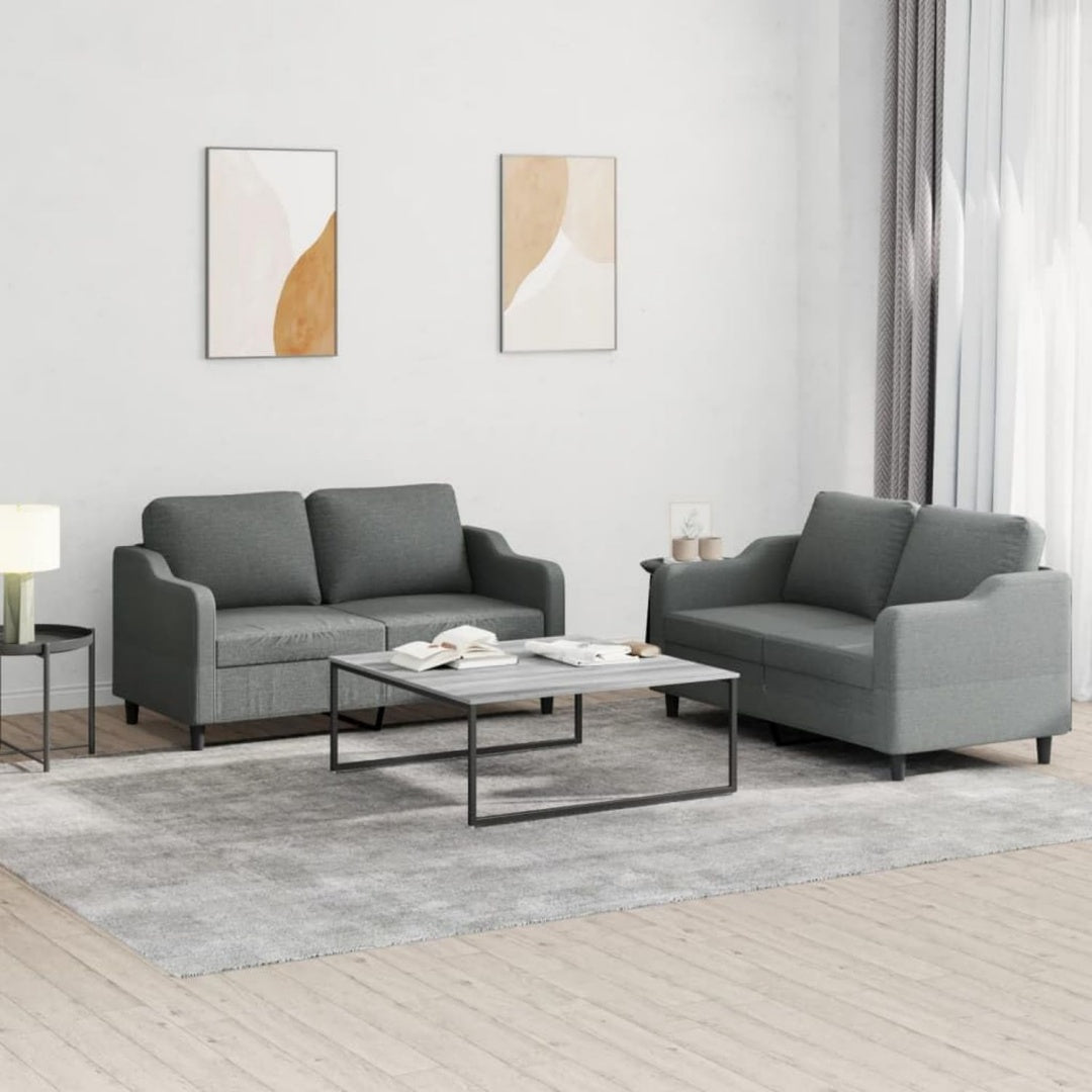 Divano confortevole con braccioli struttura in metallo grigio scuro