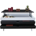 Tavolino per soggiorno in legno massello stile scandinavo nero