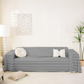 Seduta imbottita Homewish Copridivano righe, nero bianco, nero