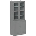Libreria contenitore grigio regolabile in MDF