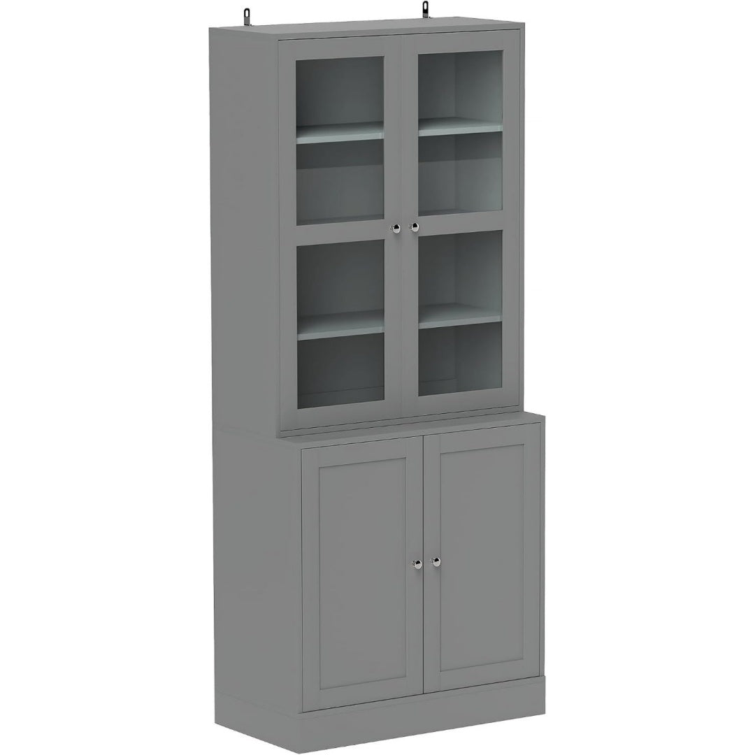 Libreria contenitore grigio regolabile in MDF
