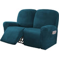 Divano confortevole Elasticizzato Copripoltrona, Peluche Velluto Copripoltrona blu