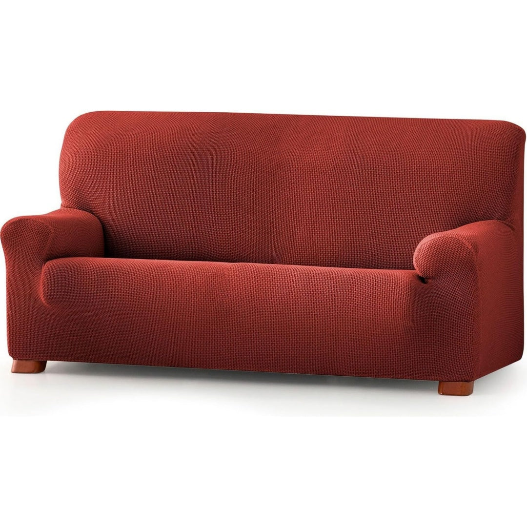 Divano da soggiorno Copridivano bielastico jacquard, misura posti, nero