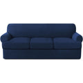 Seduta imbottita Copridivano Elastico, Copripoltrona Jacquard Copricuscino blu