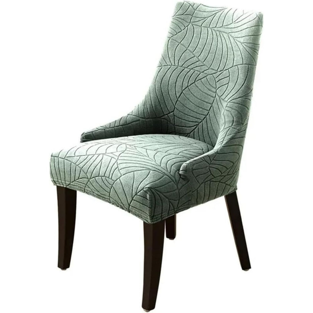 Poltrona da soggiorno HZSZXG Coprisedia pranzo inclinato Jacquard nero