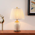 Lampade da tavolo e abat-jour con illuminazione LED rivestimento in tessuto oro