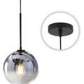 Lampade a sospensione regolabile con vetro argento